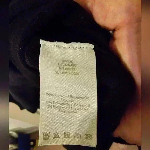 BODEN Tilly Crewneck Sweater Split Contrast Hem Button Sleeve Black Size L - Picture 3 of 5